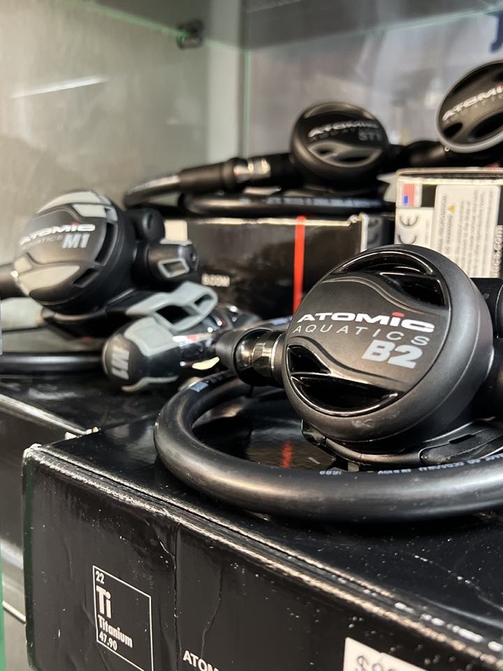 Regulators on display in the shop